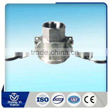 zhongyi valve polished quick coupling stainless steel