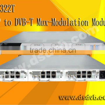 1U IP to DVB-T Mux and modulation module