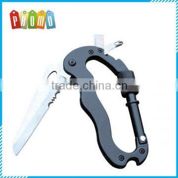 Wholesale multifunctional D-ring mountaineering buckle, knife carabiner keychain