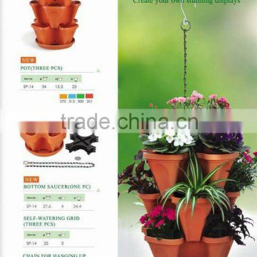 Plastic terracotta planter