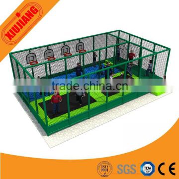 large adult trampoline safety net amusement park outdoor with safety pad