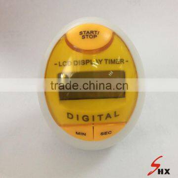 Egg shape yellow color digital timer factory cheap price good quality cute type