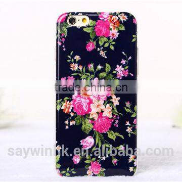 New style silicone retro flower soft mobile phone back cover