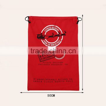 Wholesale newest santa sack bag with drawstring canvas santa sack