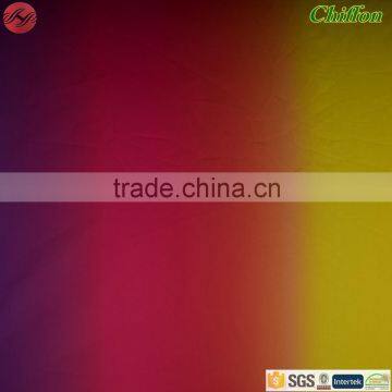 30D 100 Polyester Printed Graduated Color Stage Costume Chiffon Fabric for Maxi Dress photo-6