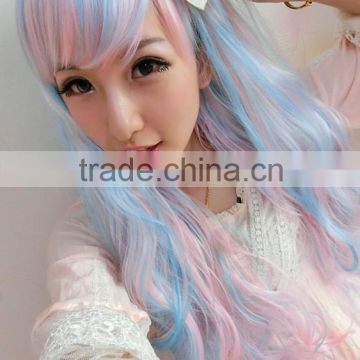 Harajuku style lolita wigs mixed color long wigs sale factory price