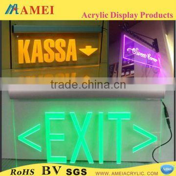 acrylic led exit sign board