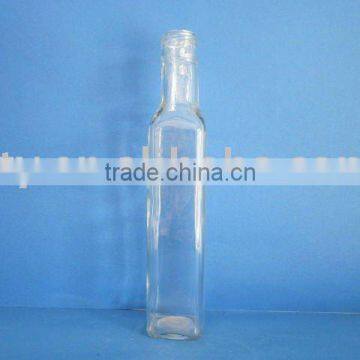 500ml clear square Olive oil glass bottle