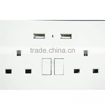 Multi Plug Wall Sockets With Dual Usb Ports Made in China Usb Wall Socket photo-4