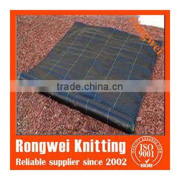 PP black weed mat with green lines