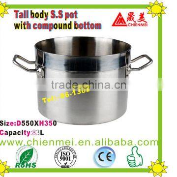 Focus on 04 Style Stainless Steel Short Body Pot With Durable Bottom/large Cooking Pots /cooking Pot Set/stainless Steel Cookwar photo-2