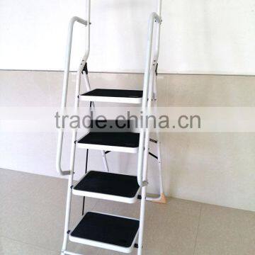 China Zhejiang manufacturer 4 step ladder with safety rail in ebay amazon