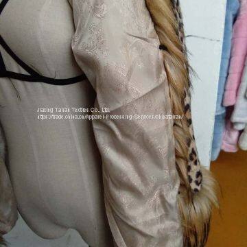 Women's Leopard Fake Fur Jgacket With Big Wool Collar, Clothin photo-5