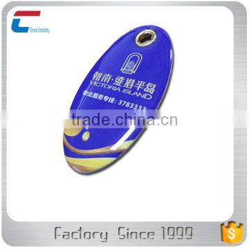 ISO14443A /ISO15693 /13.56MHZ Customized Design RFID NFC Key Tag Key Fob With Metal Edge photo-2