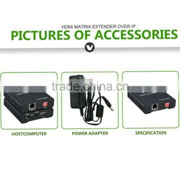 VOXLINK 120m HD HDMI 1.3V Matrix Extender Converter Over IP Ethernet(Support Multipoint to Multipoint IR ) photo-5