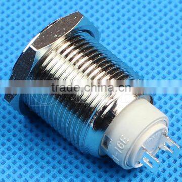 GQ-16FJ 16mm Flat Head Solder Waterproof Button, Push Button Switch# photo-3