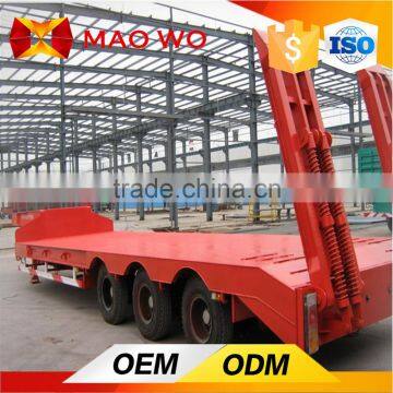 Cheap Price Tri Axle Low Bed Truck Excavator Transportation Trailer photo-6