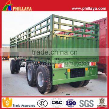 2 axles 4 wheel farm trailers /(flatbed drawbar full trailer and dump tipper full trailer)