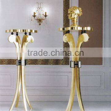 Gilt Simplicity and Symmetry Flower Stand, Attrative Crystal Decoration Flower Stand, Bouquet Design Flower Stand