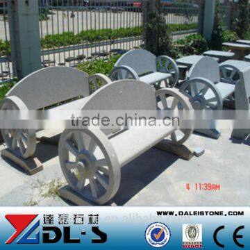 Grey granite stone bench