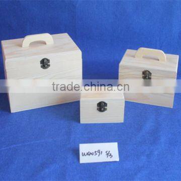Handmade Feature Lightweight Wood Box With Handle Wooden Christmas Gift Box Wholesale photo-6