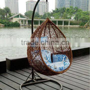 Stylish garden furniture PE rattan garden furniture hanging egg chair