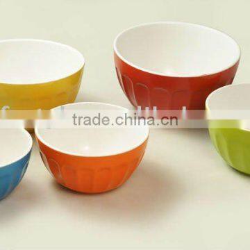 5pcs solid color mixing bowl set