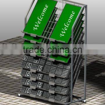 Multi-Shelf Slanted Floor Display