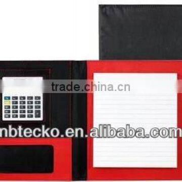 Good selling leather notebook with calculator