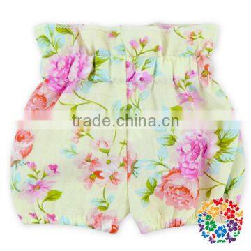 2016 newborn baby girl clothes sweet floral print high wasit candy bubble summer shorts