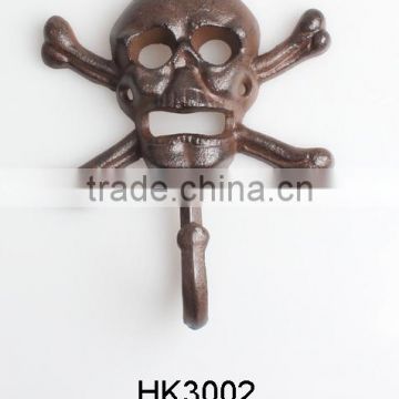 home decoration, cast iron skullcandy hooks