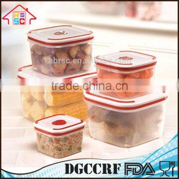 NBRSC 5 PCS Plastic Vacuum Food Storage Container in Square Shape Easy Storage Food Container photo-2