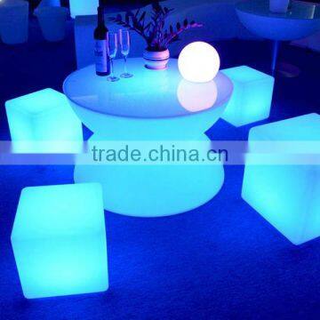 illuminated bar furniture& tables and chairs for events