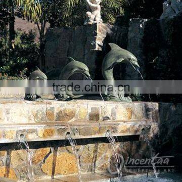 Outdoor Decoration Metal Craft Bronze Dolphin Statues for Swimming Pools photo-3