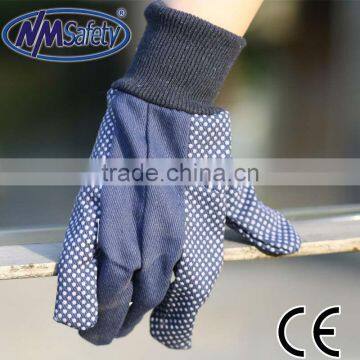 NMSAFETY cotton hands gloves with pvc dots on palm