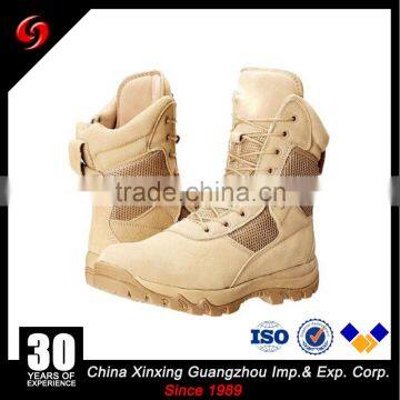 Military Desert Color Suede Leather Boots/Military Boots With Zipper