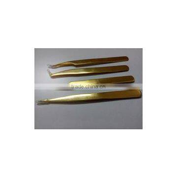 Gold Plated Eyelash Extension Tweezers