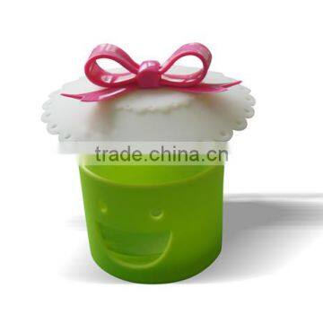 Cute Bowknot Shaped Silicone Watertight Cup Lids Mug Lid Cover Lids photo-6