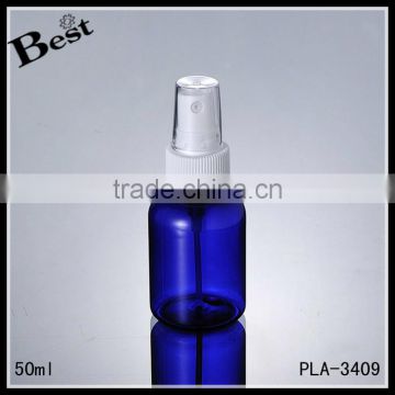 hot selling cosmetic toner fragrance perfume 2017 hot new products blue empty 50ml plastic spray bottle wholesale