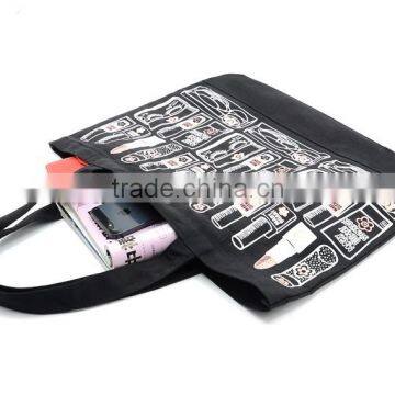Fashion Lipstick Printing Canvas Shopping Tote Bag,Large Capacity Shopping Bag photo-4