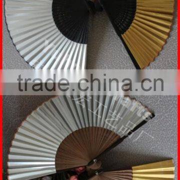 Japanese style gold color paper fan promotional