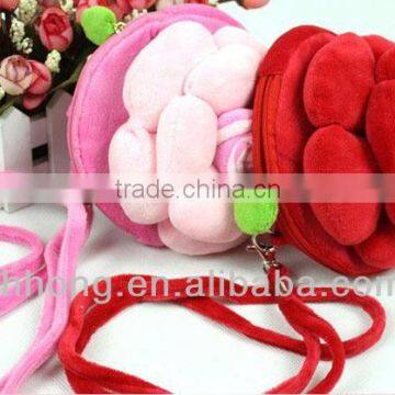 Plush Roses Change Purse/Wallet,with Three-dimensional ca photo-3