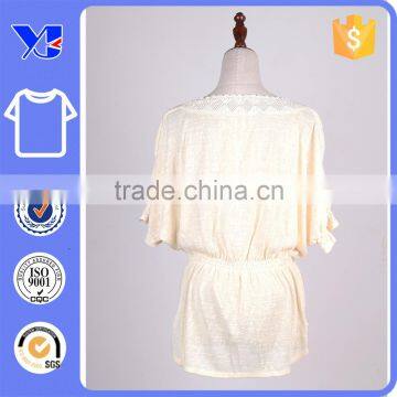 Adjustable Lacework Neckline Wrinkle Waist Short Crinkle Dress photo-2