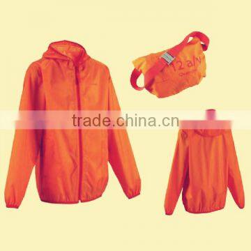 promotion nylon windbreaker/ promotion foldable waterproof windbreaker rainwear