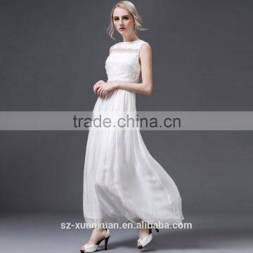 2016 Fashion Long Evening Dress Pure Color Jumper Dress for Lady photo-3