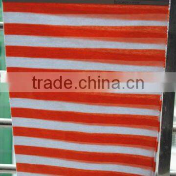 Orange and Whtie Striped Fabric,100% Cotton Single Jersey photo-2