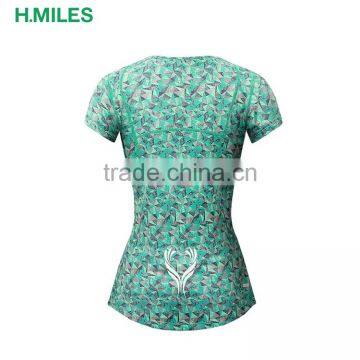 2017 Sport Fully Subliamtion Print Running Short Sleeve Tee Shirt photo-2