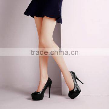 5231 Big Size Women High Heels 13 cm Lady Waterproof Dress Shoes With Rhinestone photo-3