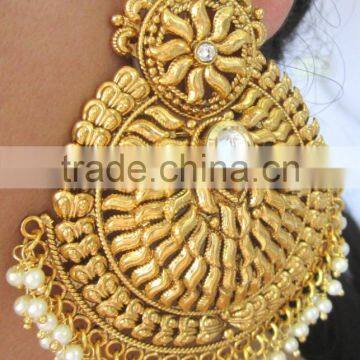 BIG Gold plated DANGLER earrings