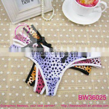 Womens hot sex images fancy leopard thongs with black bows